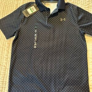 Under Armour Navy Blue Polka Dot Performance Shirt